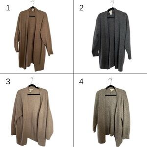 H&M Womens Cardigans Four Piece Bundle Size S/M Neutral Tones Long Cozy